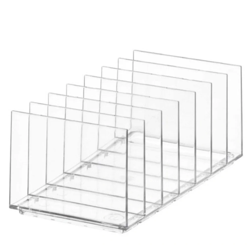 iDesign Clear Acrylic 7 Slot Cosmetic Palette Organizer.